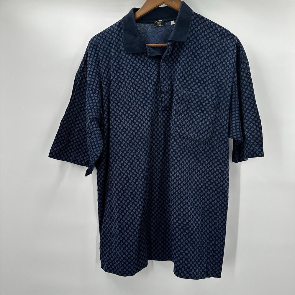 Solemare Maus Hoffman Polo Shirt Mens XL‎ Blue Pocket Office Made in Italy